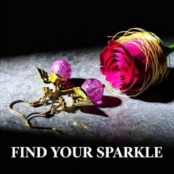 For Adults or Kids! Pink & Gold Angel Earrings! - Picture 6 of 8